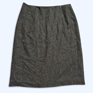 Vintage Anne Klein 100% Wool Tweed Pencil Skirt